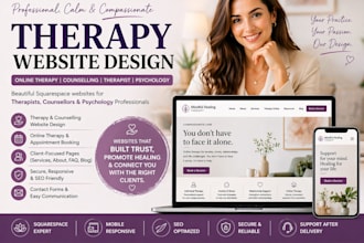 do squarespace therapy website design online therapy counselling website therapy