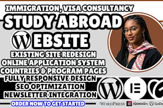 study abroad website, immigration website, visa consultancy website