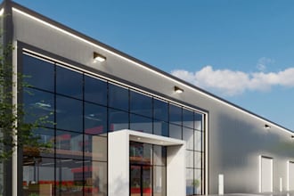 design warehouse workshop 3d office layout gas plant factory industrial building