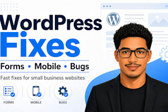 fix your wordpress website bugs, forms, and mobile issues