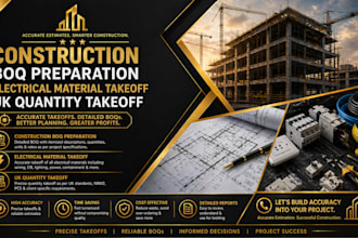 construction boq preparation, electrical material takeoff, UK quantity takeoff