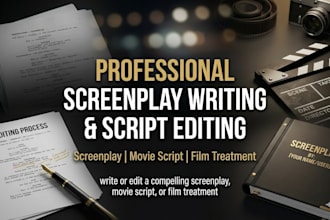 write or edit a compelling screenplay, movie script, or film treatment