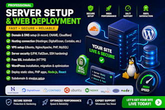 web hosting, domain, wordpress or website deployment on vps server