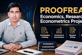 proofread economics, econometrics modeling, research, and summaries