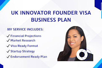 write UK innovator founder visa business plan for approval with financials