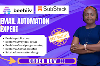 setup beehiiv newsletter, beehiiv website design and landing page expert