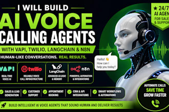 ai voice calling agents with vapi, twilio, langchain, n8n for sales, automation