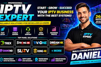 setup unlimited reseller panel trex, strong 8k, tivione, dream 4k, diamond, sltv