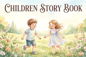 children story book illustration water color