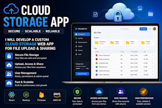 develop cloud storage app, google drive like cloud storage web app, scanner app