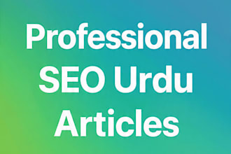 write SEO urdu blog post article content writing