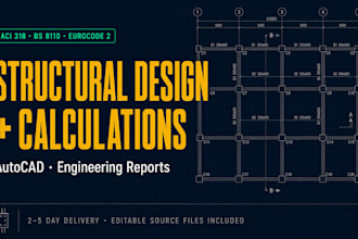 do structural design, calculations, and draft of US projects