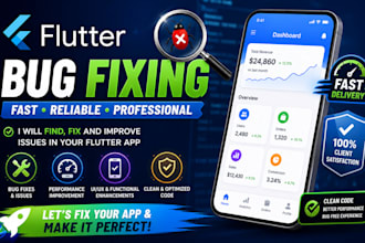 fix flutter app bugs, crashes and errors in your flutter app