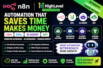 do n8n automation, API integration and gohighlevel workflows