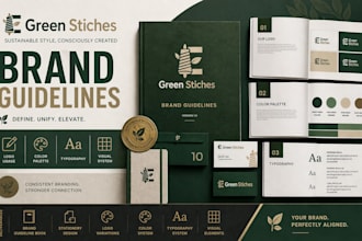 design a minimalist logo and branding kit with brand identity guidelines