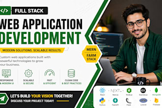 develop full stack web apk using reactjs, nextjs, django, supabase, mern and PHP