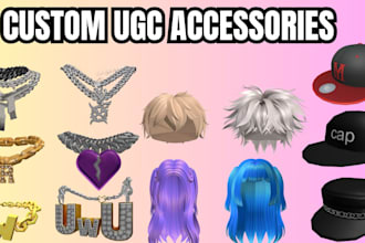 make custom roblox ugc chain roblox hair, jewelries, roblox shoe and clothing