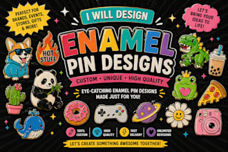 design custom enamel pins for brands merch and businesses