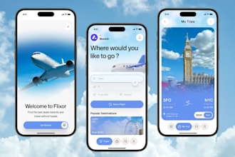develop a flight booking app with ai travel assistant and web3 marketplace