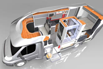 creative 3d motorhome concept design for luxury and modern living