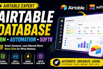 setup airtable database airtable CRM airtable automation softr web