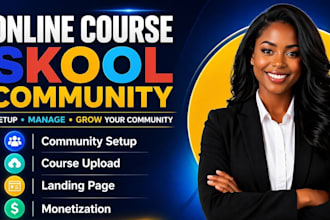setup skool online community skool community setup skool community manager