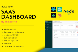 build ai powered saas dashboard app