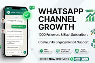 whatsapp channel growth,1000 followers,blast subscribers,community engagement