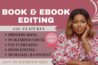 proofread edit check plagiarism fact check grammar error and humanize ai content