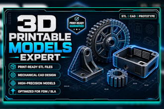 design your imagination into 3d printable stl file and cad model for 3d printing