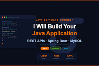 develop a professional java application or backend system