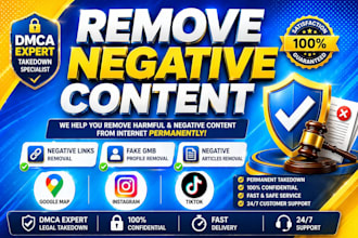 submit dmca takedown requests to remove harmful, negative and defaming content
