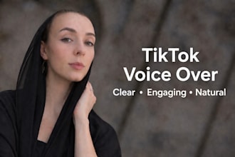 record an engaging female voice over for tiktok, reels or short videos