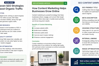 write SEO optimized academic content