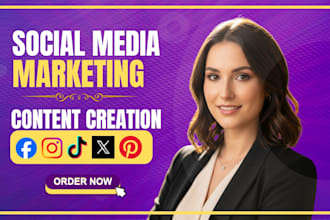 be your social media manager, social media marketing manger and content creator
