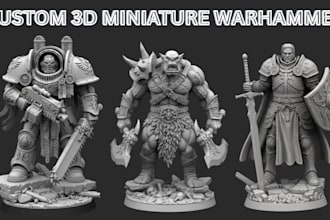 custom 3d miniatures warhammer dnd tabletop figurine models for 3d printing