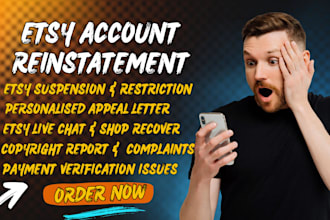 appeal any etsy store suspension etsy shop reinstatement in 24hrs etsy live chat