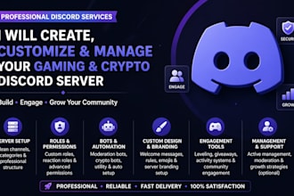 create customize and manage your gaming crypto discord server