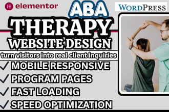 aba therapy website autism therapy site healthcare website wordpress website