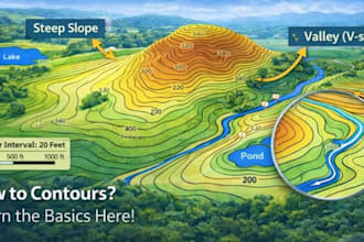 provide contour survey, topographic mapping land elevation plans
