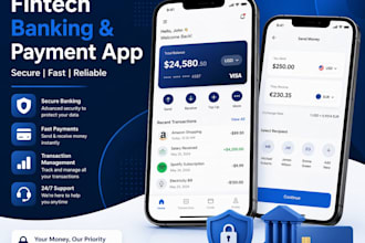 create a fintech mobile app for payments, crypto, banking
