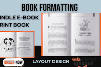 do book formatting and layout design for ebook and kindle