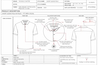 design tech pack for oversized tshirt hoodie and joggers