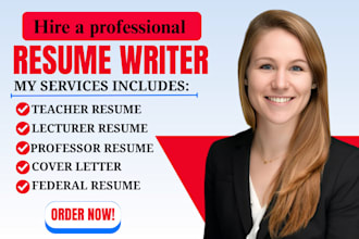 write a job winning resume for high school teacher, lecturer, and professor