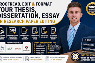 proofread edit humanize ai text thesis dissertation essay research paper editing