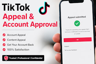 appeal and  get approval for your tiktok account and content