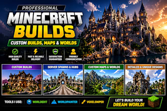 create custom and professional minecraft builds, maps, and worlds