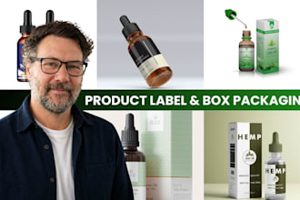 design cbd label, hemp oil bottle, supplement label and product packaging design