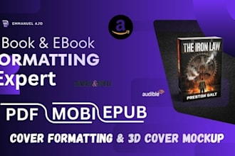 do book formatting and book cover design kdp cover