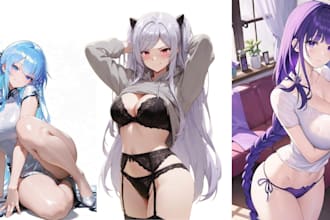 draw beautiful sfw or nsfw, furry, vtuber, fursona,  anime art illustration